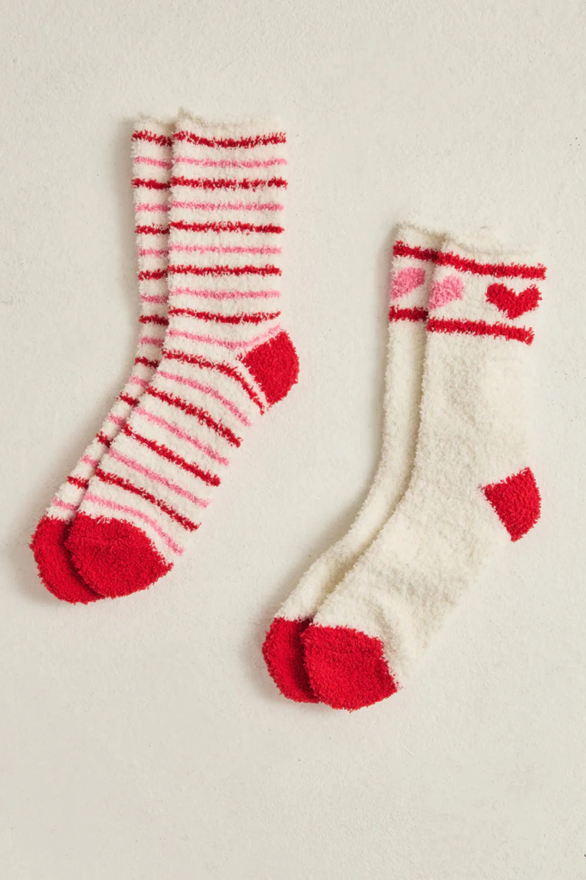 2 Pack Plush Stripe Socks