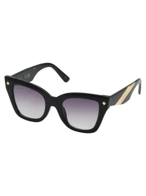 Bold Lux Cat Eye Sunglasses in Black