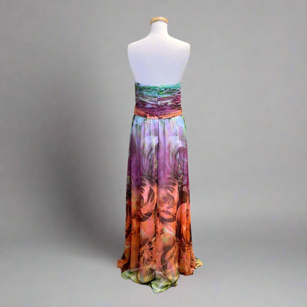 Faviana purple floral dress, size 12