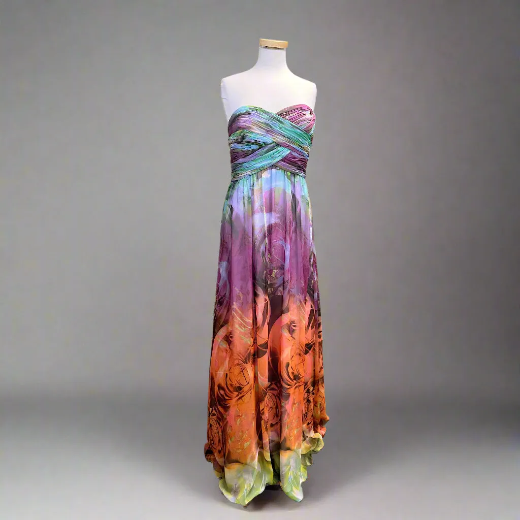 Faviana purple floral dress, size 12