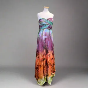 Faviana purple floral dress, size 12