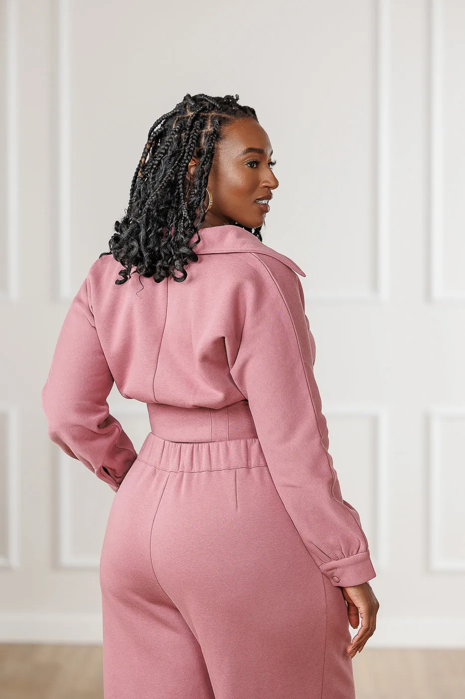 FINAL SALE - Mirah Pleated Surplice Top - Old Rose