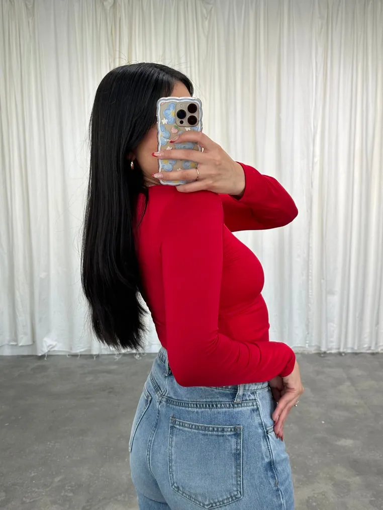 harlow long sleeve (SEASONAL RED)