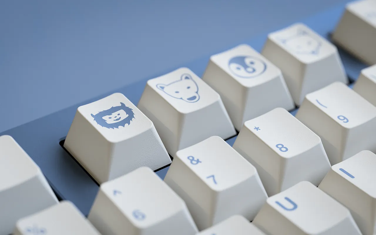 JTK Arctic Doubleshot Keycap Set