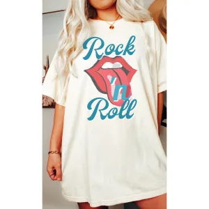 Rock 'N Roll T-Shirt, Retro Inspired Vintage Inspired Groovy '70's Design, Comfort Colors® T-Shirt, T-Shirt Dress