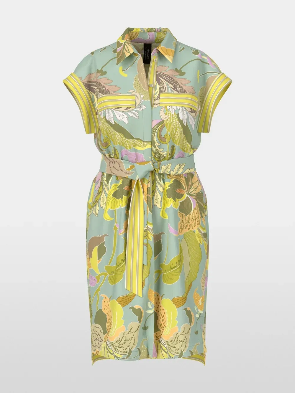Short Shirt Dress with Belt - Soft Limeade
