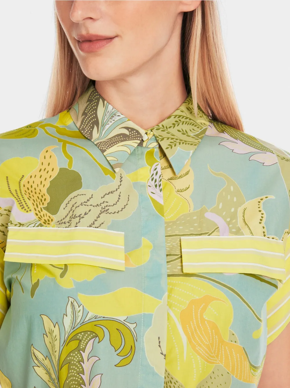 Short Shirt Dress with Belt - Soft Limeade