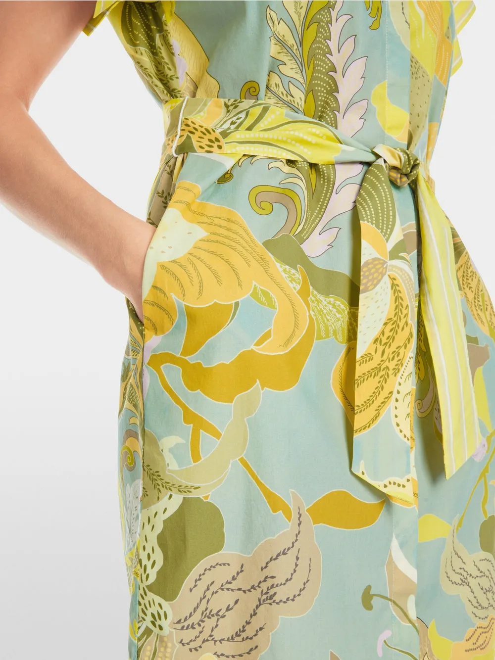 Short Shirt Dress with Belt - Soft Limeade