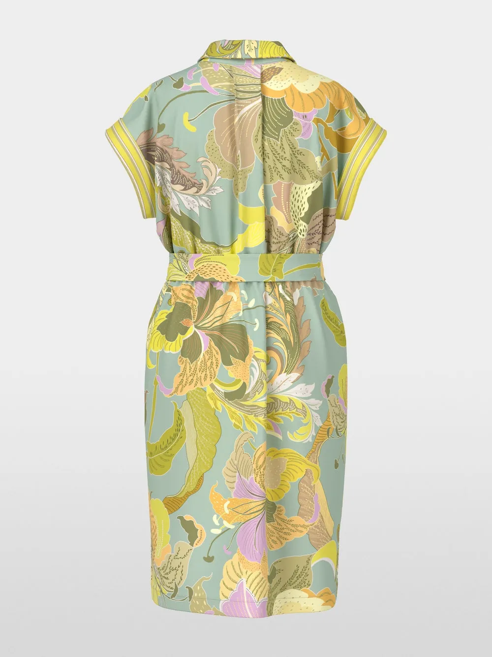 Short Shirt Dress with Belt - Soft Limeade