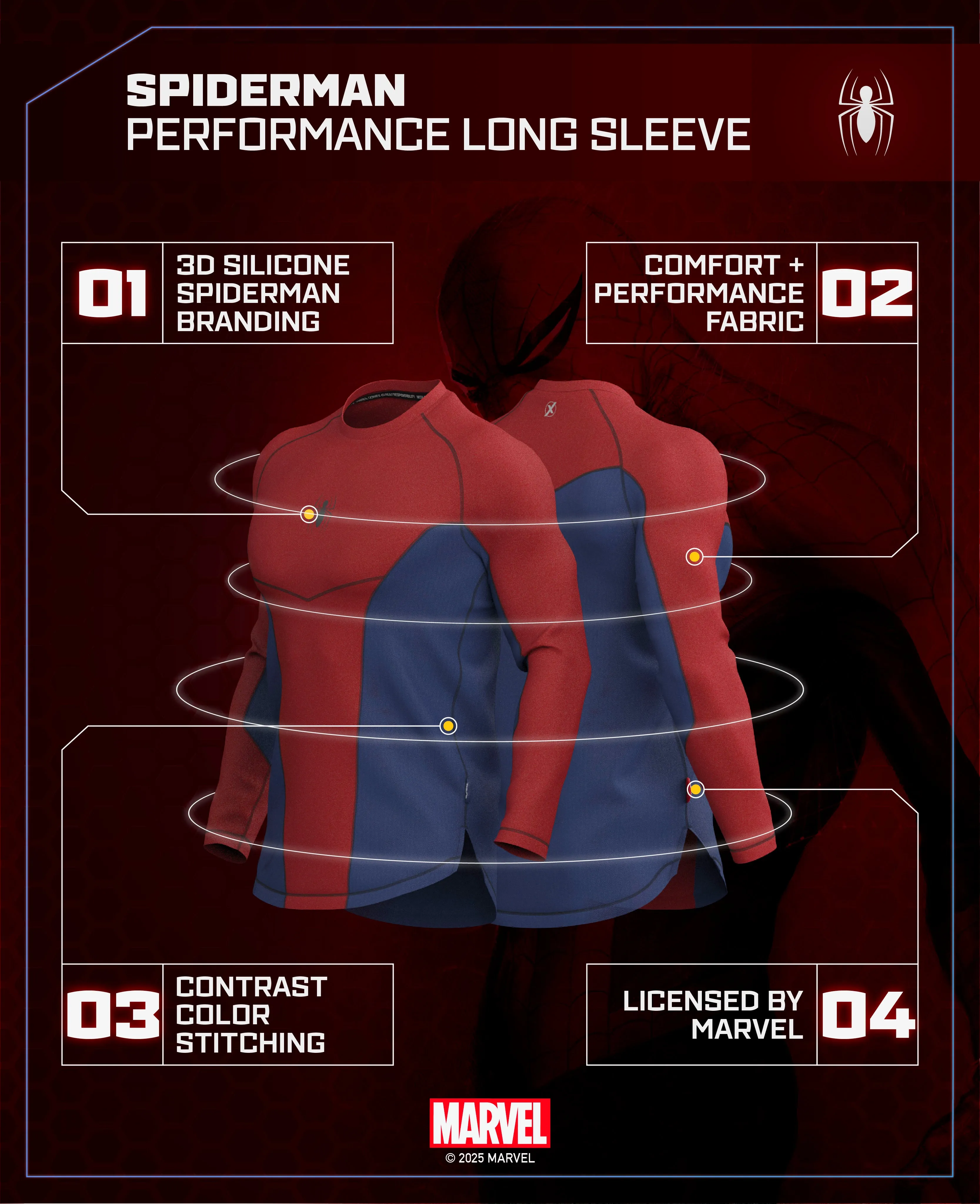 SPIDER-MAN Performance Long Sleeve