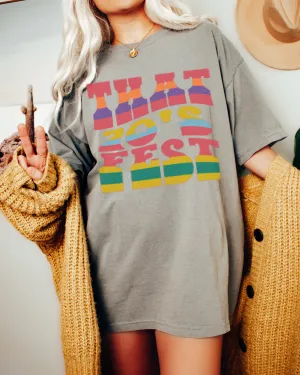 That 70's Fest T-Shirt, Retro Inspired Vintage Inspired Groovy Hippie Design, Comfort Colors® T-Shirt, T-Shirt Dress
