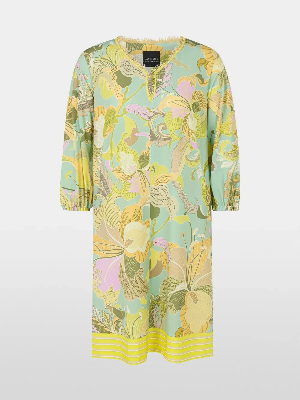 Tunic Dress in Print - Soft Limeade